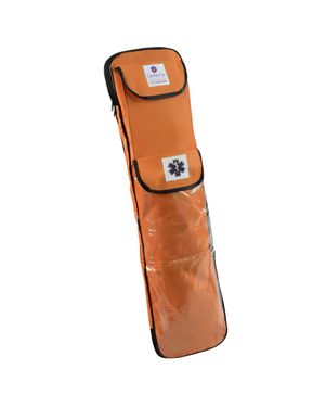 Bolsa Porta Talas e Colares com Bolso Transparente Laranja
