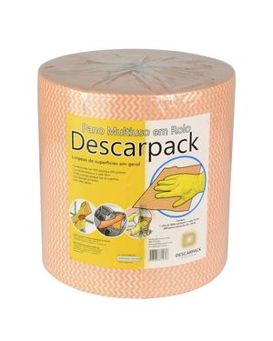 Pano Multiuso 28cm x 300m Laranja Rolo Descarpack