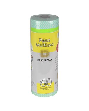 Pano Multiuso 30cm x 30m Verde Rolo Descarpack