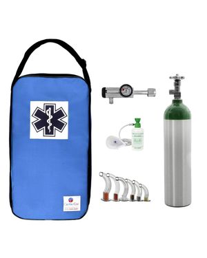 Kit Oxigênio 3L Alumínio com Bolsa Royal Sem Carga Válvula Click