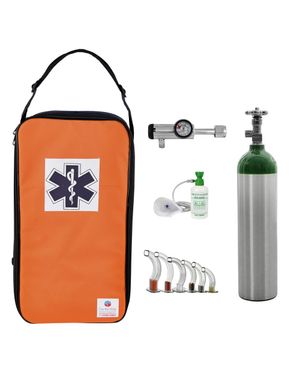 Kit Oxigênio 3L Alumínio Bolsa Azul e Laranja Sem Carga Click
