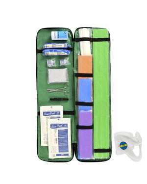 Bolsa Porta Talas e Colares com Bolso Transparente Completa Verde