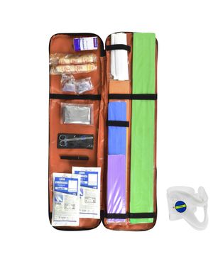 Bolsa Porta Talas e Colares com Bolso Transparente Completa Laranja