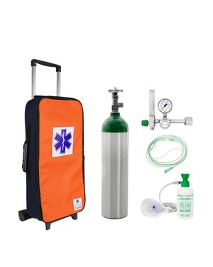 Kit Oxigênio 3L Completo Centercor Laranja e Azul