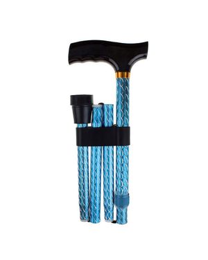 Bengala Tipo T dobrável Azul Floral MacroLife